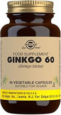 Ginkgo Vegetable Capsules - Pack of 60 - Premium Botanical Extract - Antioxidant Properties to Help Fight Free radicals - Supports Mental Alertness - Vegan