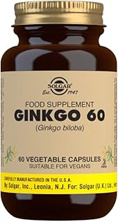 Ginkgo Vegetable Capsules - Pack of 60 - Premium Botanical Extract - Antioxidant Properties to Help Fight Free radicals - Supports Mental Alertness - Vegan