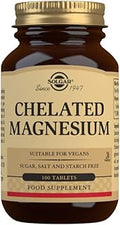 Chelated Magnesium - Supports Muscle and Nervous System - Mind Balance - Energy Release and Reduces Tiredness - Brown, 100 Tablets