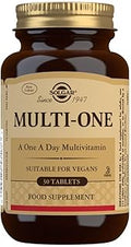 Multi-One - One-a-Day Multivitamin Tablets - 30 Day Supply - for Energy, Immunity, Mental & Cognitive Health - Includes Vitamin B12, D2 & Pantothenic Acid - Suitable for Vegans