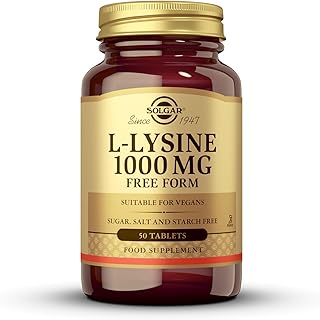 L-Lysine 1000 mg Tablets - Pack of 50 - Support for an Active Lifestyle - Vegan and Gluten Free