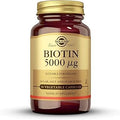 Biotin 5000 mcg - 50 Vegetable Capsules - Supports Healthy Skin, Nails & Hair - Non-GMO, Vegan, Gluten Free, Dairy Free, Kosher - 50 Servings