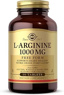 L-Arginine 1000mg Tablets - Pack of 90 - for a Healthy Metabolism - Ideal for Athletes - Vegan and Gluten Free, Gold