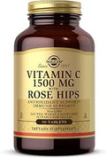 Vitamin C 1500 mg (1.5 Grams) with Rose Hips Tablets - Pack of 90 - Supports Immunity - Potent Antioxidant for Tiredness and Fatigue - Collagen Formation - Vegan