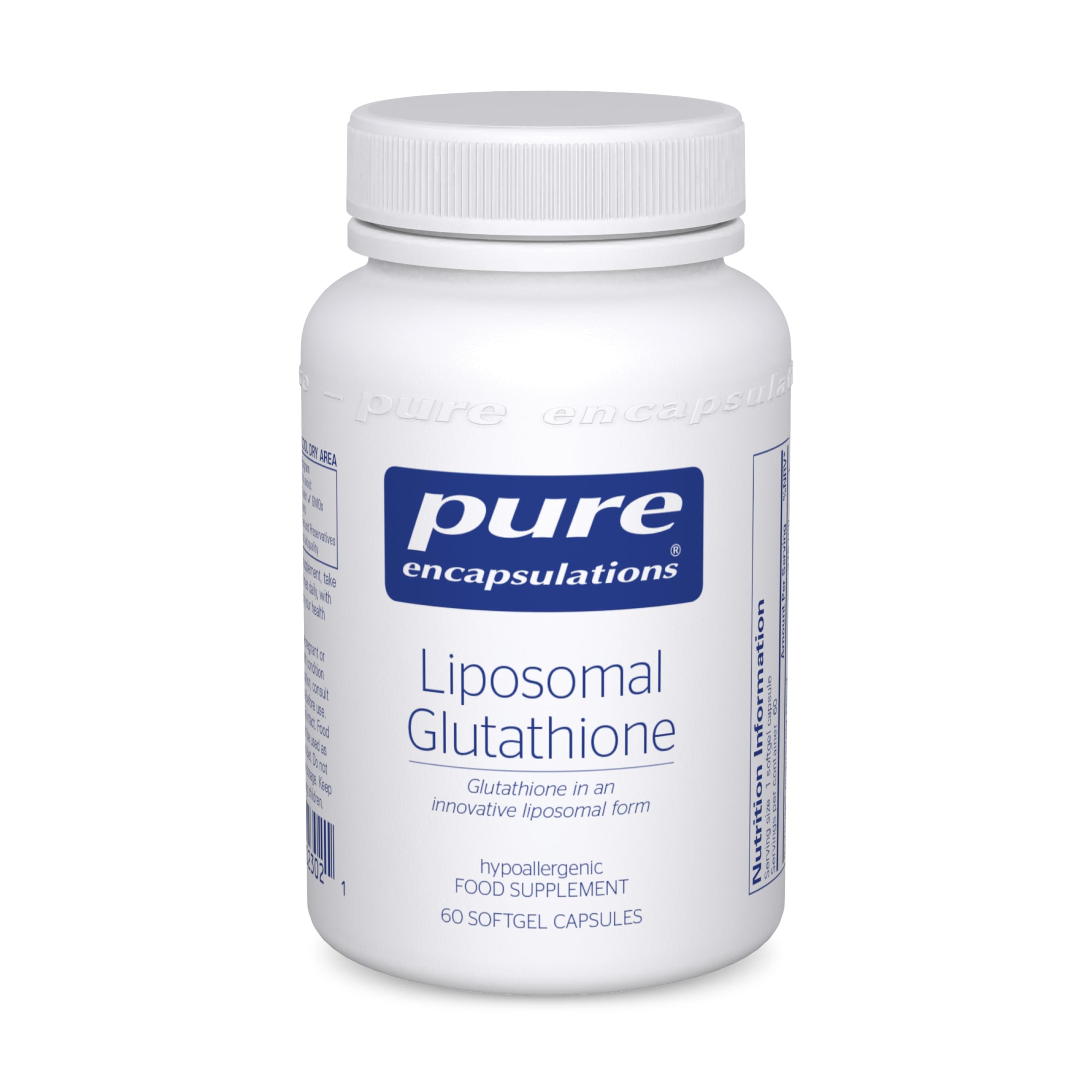 Liposomal Glutathione - Immune and Detox Support for Overall Cellular Health - 60 Capsules