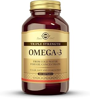 Triple Strength Omega 3, Supports Brain and Eyes, Heart Health Friendly, Fish Oil, Brown, 100 Count (Pack of 1)