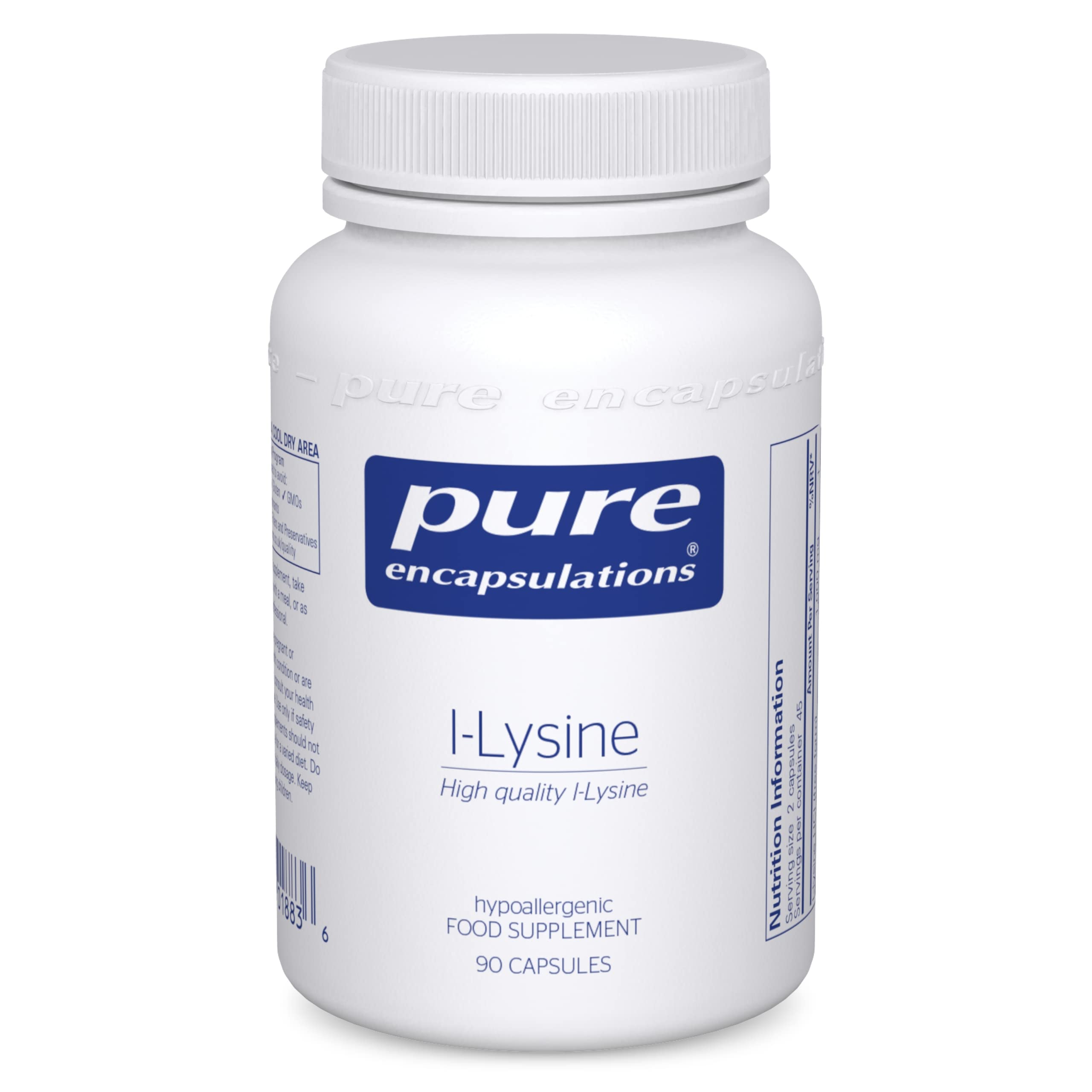 L-Lysine 500mg - Hypoallergenic Essential Amino Acid Supplement - 90 Vegetarian Capsules
