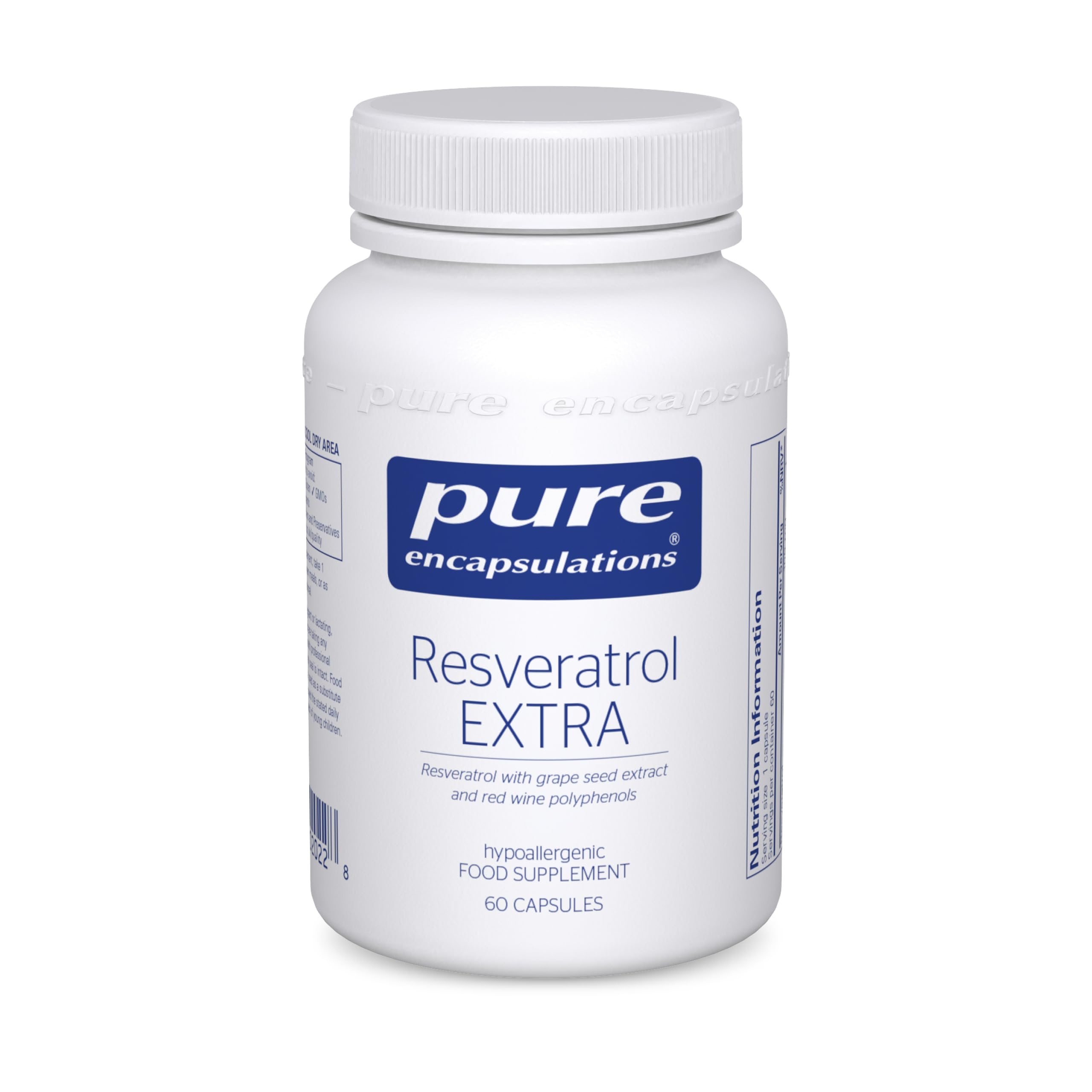 Resveratrol Extra 100mg - Resveratrol with Grape Seed Extract and Red Wine Polyphenols - 60 Capsules