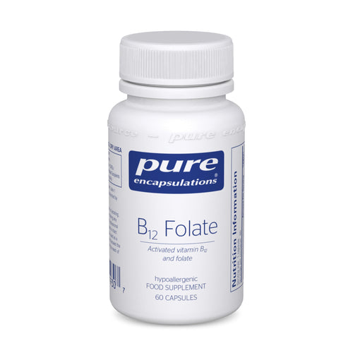 Activated Vitamin B12 and Folate - Tiredness & Fatigue Supplement - 60 Capsules