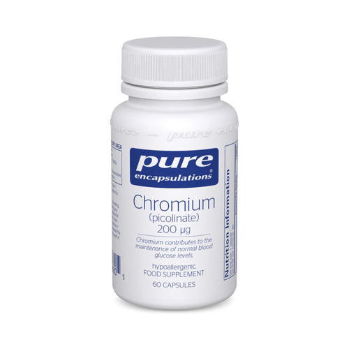 Chromium Picolinate 200 mcg - Hypoallergenic Weight Maintenance Supplement - 60 Capsules
