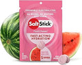 SaltStick Fastchews Watermelon Zip Pack 10 Electrolyte Chewable Tablets with Salt, Minerals (Sodium, Potassium, Calcium, Magnesium) and Carbohydrates, 33g