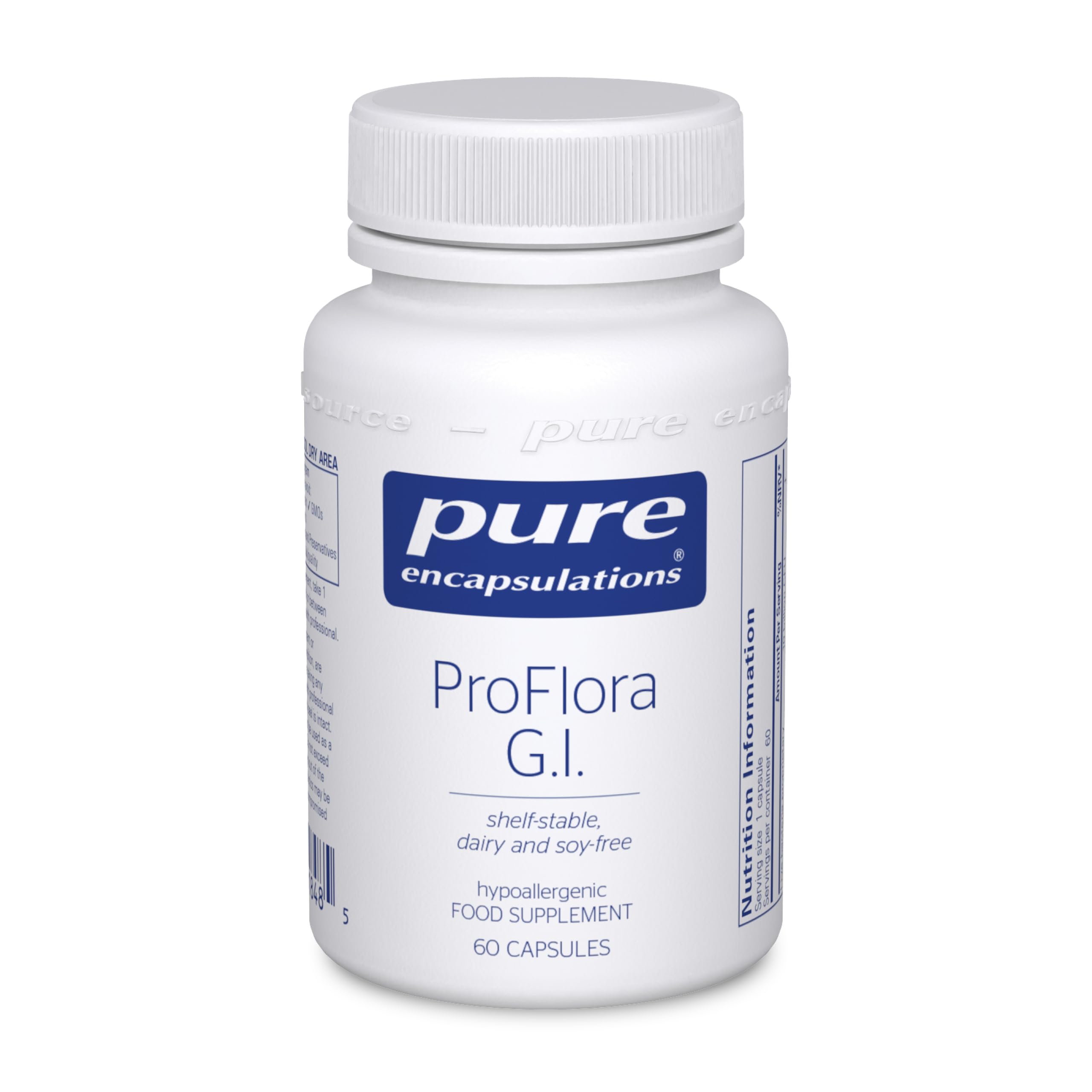 ProFlora G.I. - Healthy Bacteria Blend for Gut Health - Dairy Free Supplement - 60 Capsules