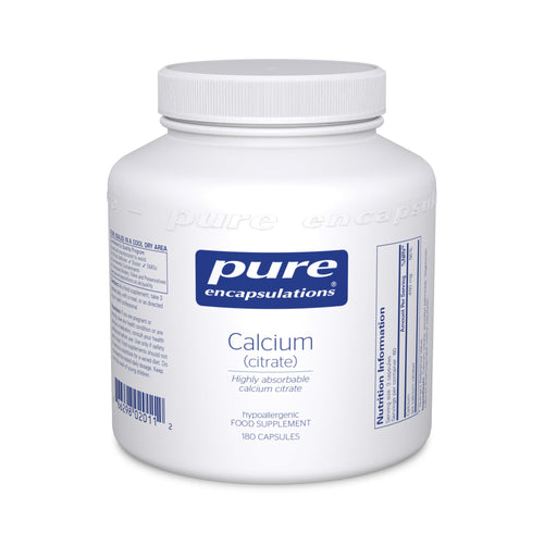 Calcium (Citrate) - Highly Absorbable Calcium Citrate Supplement - for Bones and Teeth - 180 Capsules