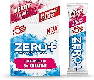 Zero+ Creatine & Electrolytes Hydration Sachets - Sugar Free Electrolytes Powder with 5g Creatine Monohydrate for Performance, Power & Focus - Rehydration Sachets (Berry, 16 x 11.5g)