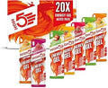 Sport Gel Running Pack - Energy Sachets for Quick Fuel - Natural Fruit Juice, With & Without Caffeine - Perfect for Intense Training: Running, Cycling, Ironman, Football (Mixed Flavours, 20x40g)