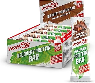 Recovery Protein Bars - Post-Workout Carbohydrate & High Protein Bars with 1:1 Macro Ratio - Chocolate Protein Bars for Muscle Recovery & Repair (Double Chocolate, 12 x 50g Recovery Bars)